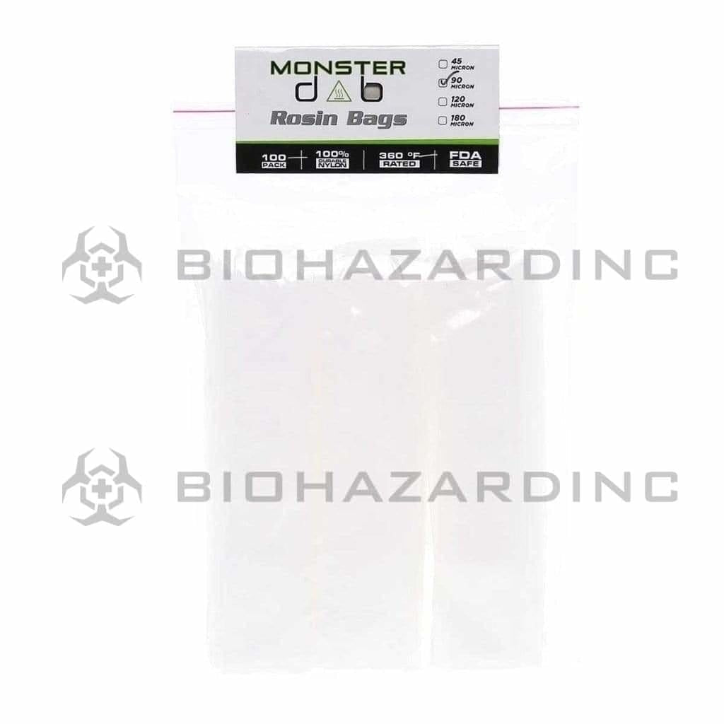 Monster Dab | Rosin Bags | 90μ - 2" x 10" - 100 Count Rosin Bag Monster Dab