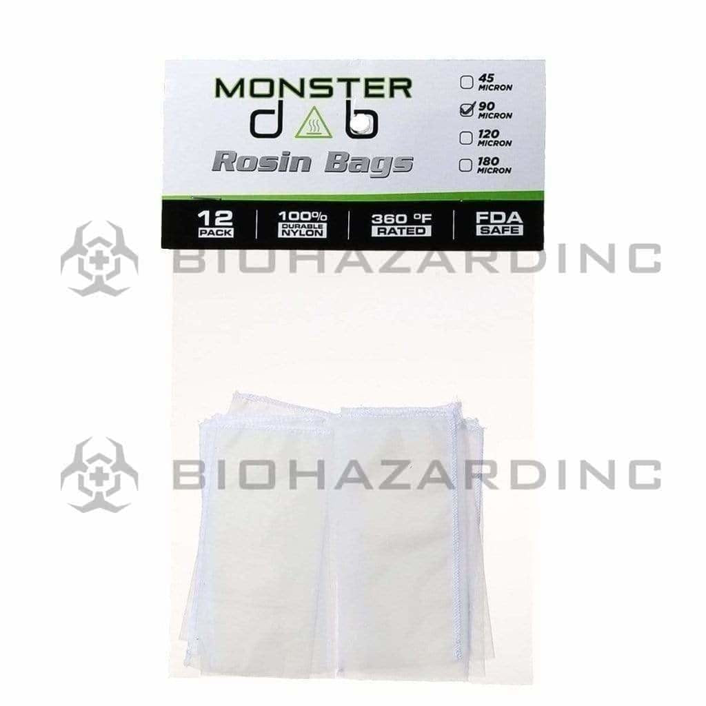 Monster Dab | Rosin Bags | 90μ - 2" x 4" - 12 Count Rosin Bag Monster Dab