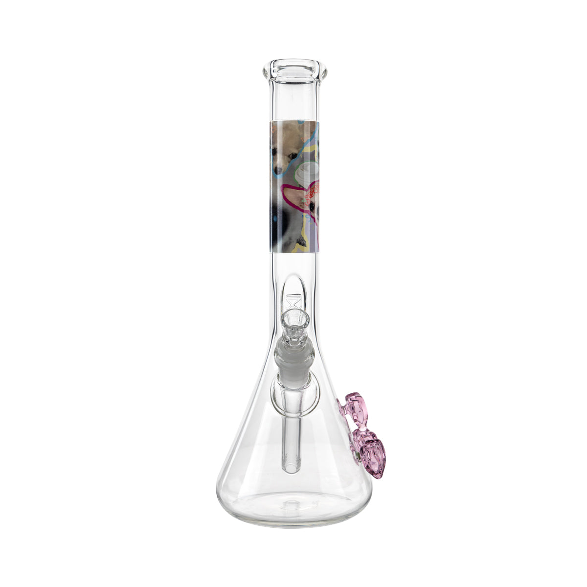 Custom BIO Glass | Heart Detailed Bong | 12" - 14mm - Various Colors Glass Bong Bio Glass