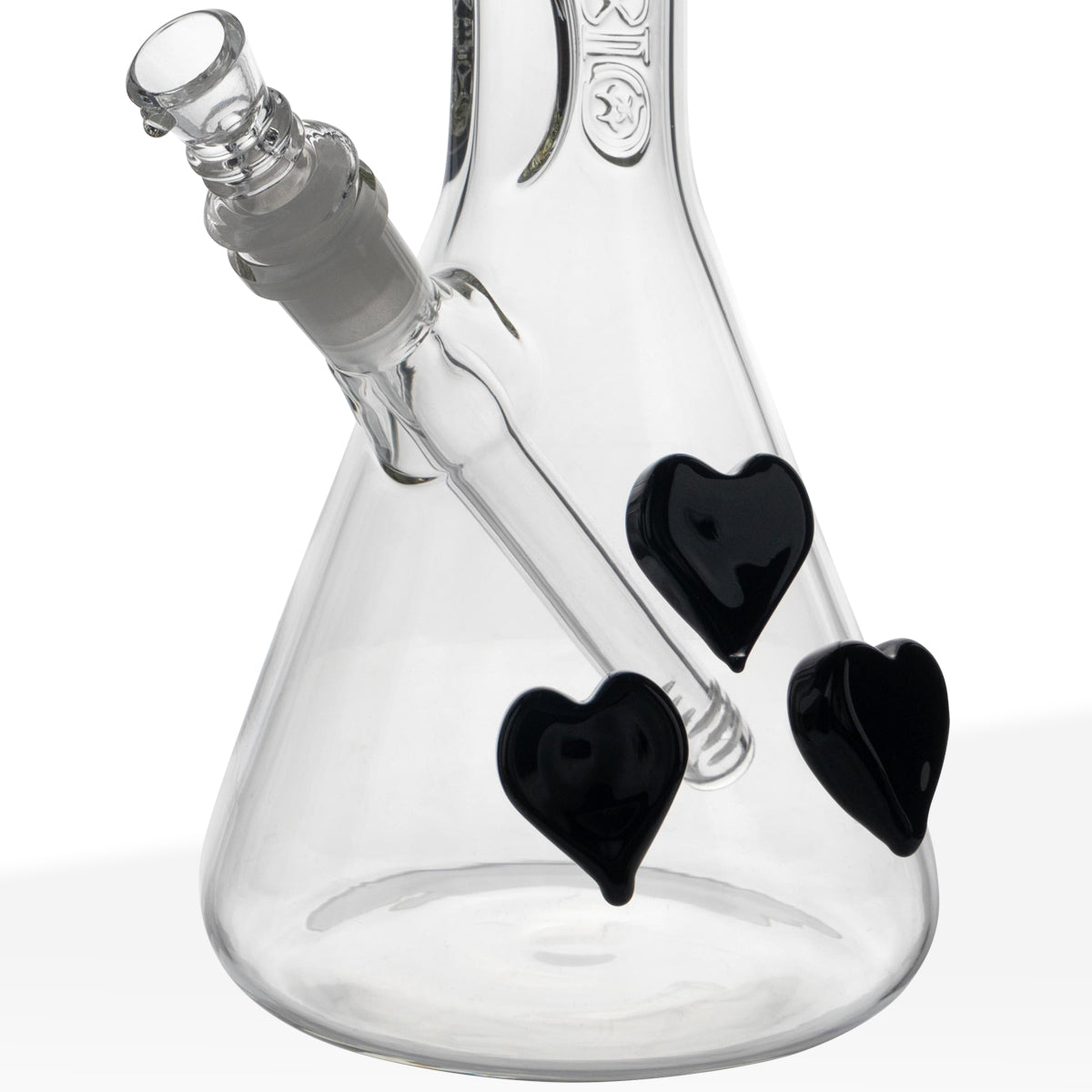 Custom BIO Glass | Heart Detailed Bong | 12" - 14mm - Various Colors Glass Bong Bio Glass