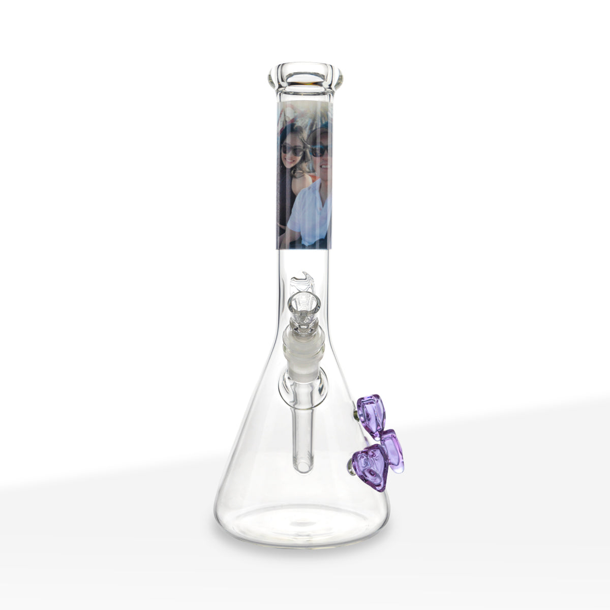 Custom BIO Glass | Heart Detailed Bong | 12" - 14mm - Various Colors Glass Bong Bio Glass