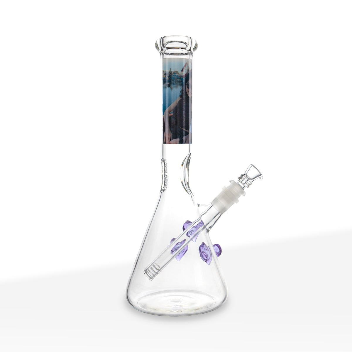 Custom BIO Glass | Heart Detailed Bong | 12" - 14mm - Various Colors Glass Bong Bio Glass