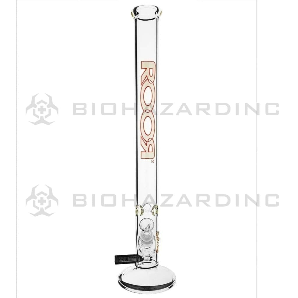 RooR® | Classic Straight Water Pipe | 22" - 19mm - White/Red Glass Bong Roor   