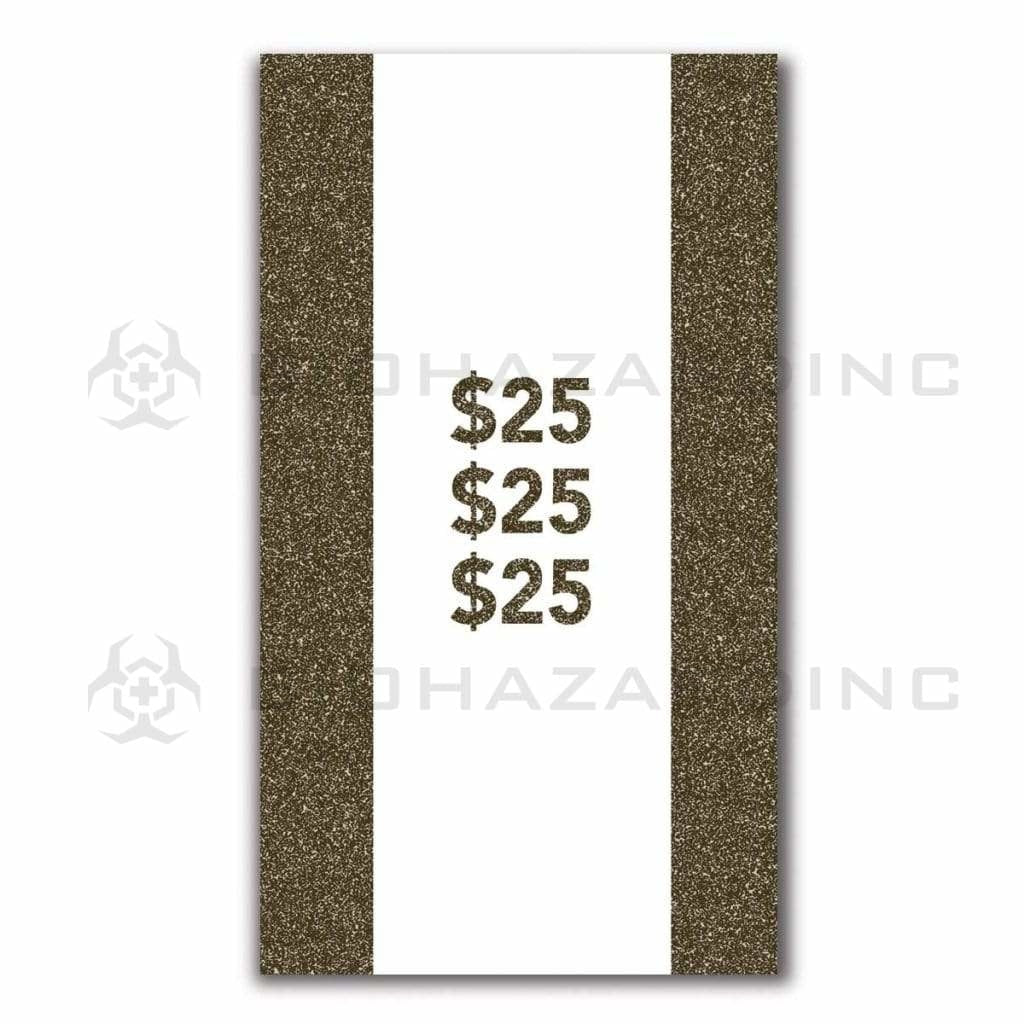 $25 Black Currency Strap - 25 Bill Capacity | 1,000 Count Currency Strap Biohazard Inc