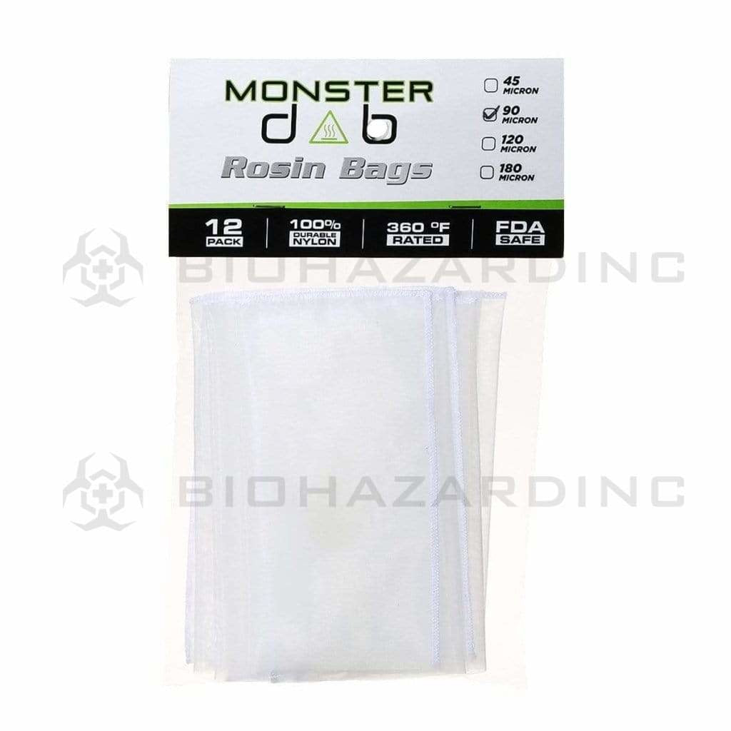 Monster Dab | Rosin Bags | 90μ - 3" x 6" - 12 Count Rosin Bag Monster Dab