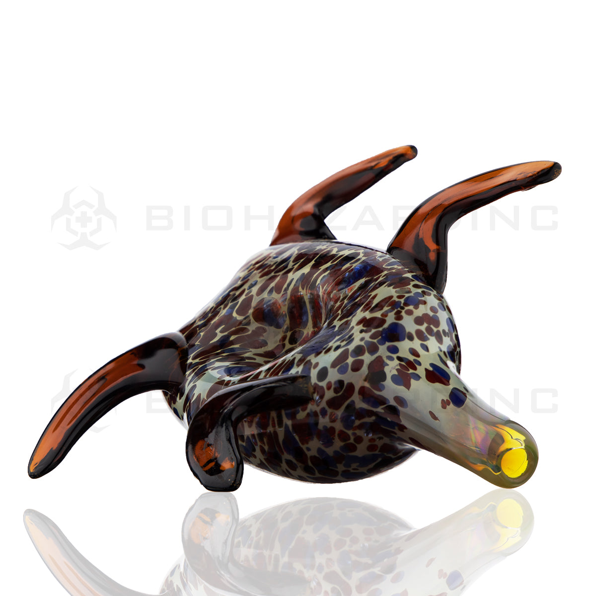 Novelty | Turtle Glass Hand Pipe | 5" - Glass - Brown Novelty Hand Pipe Biohazard Inc   