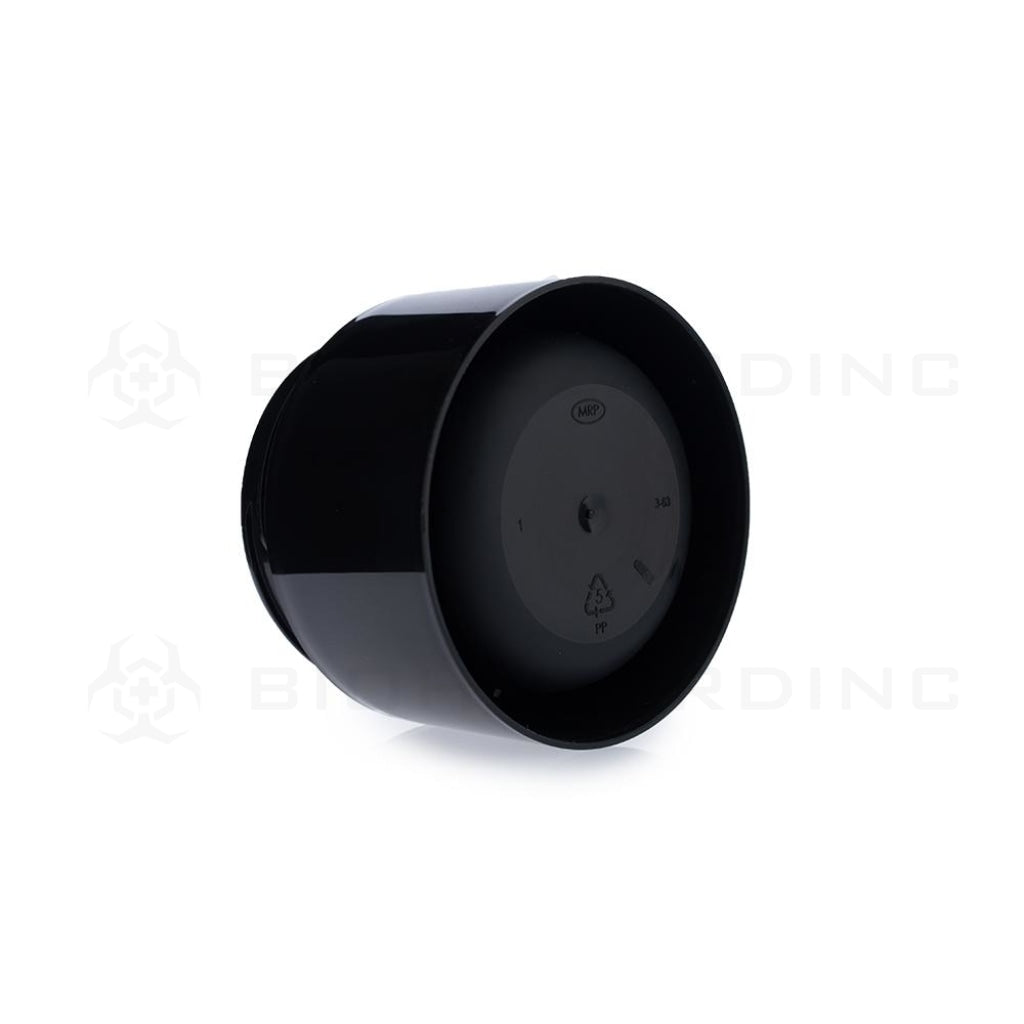 Plastic Jar | Straight Sided Plastic Jars - Black | 63mm - 3oz - 385 Count Plastic Jar Biohazard Inc