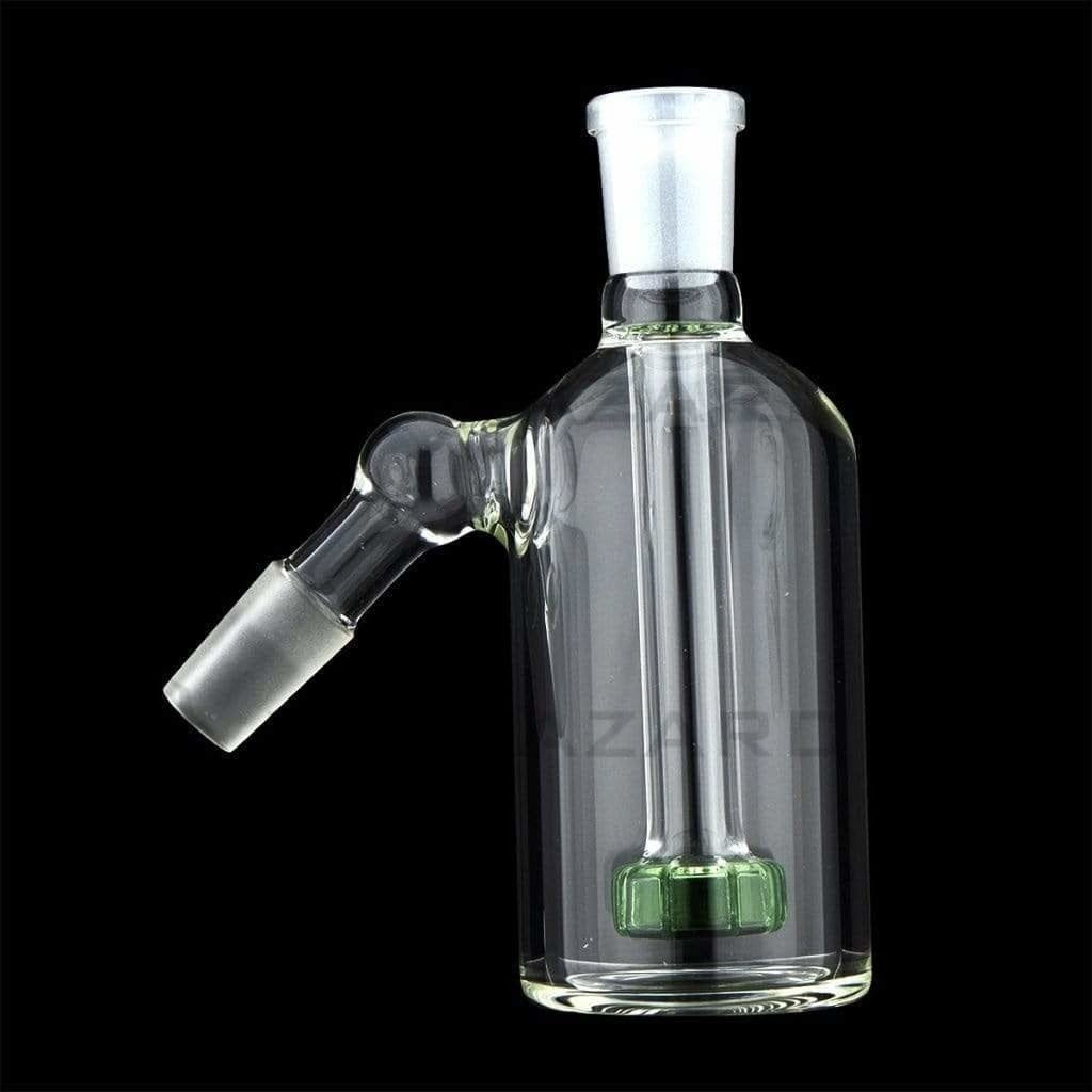 Ashcatcher | Showerhead Green Percolator | 4.5" - 14mm/14mm - 45° Ash Catcher Biohazard Inc