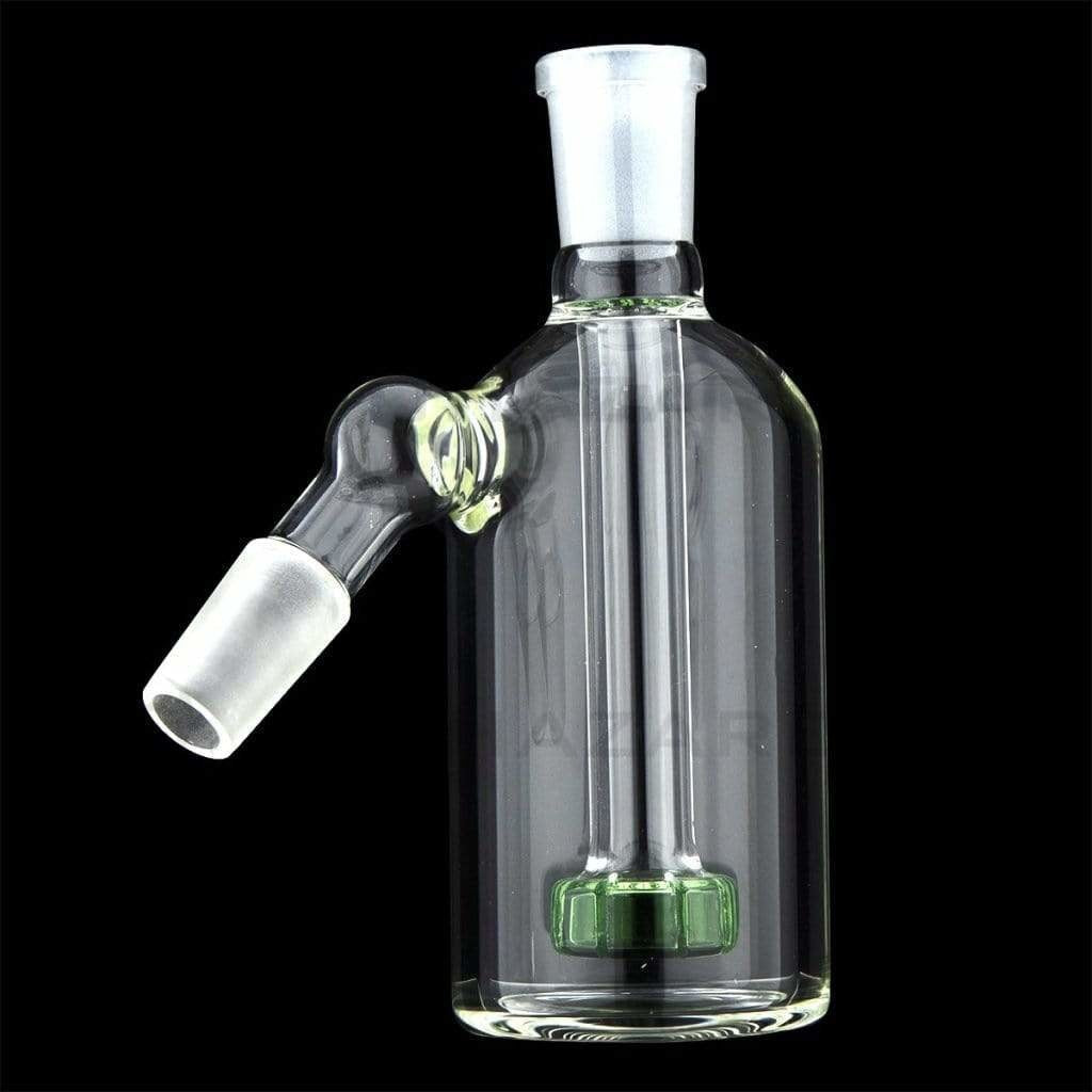 Ashcatcher | Showerhead Green Percolator | 4.5" - 14mm/14mm - 45° Ash Catcher Biohazard Inc