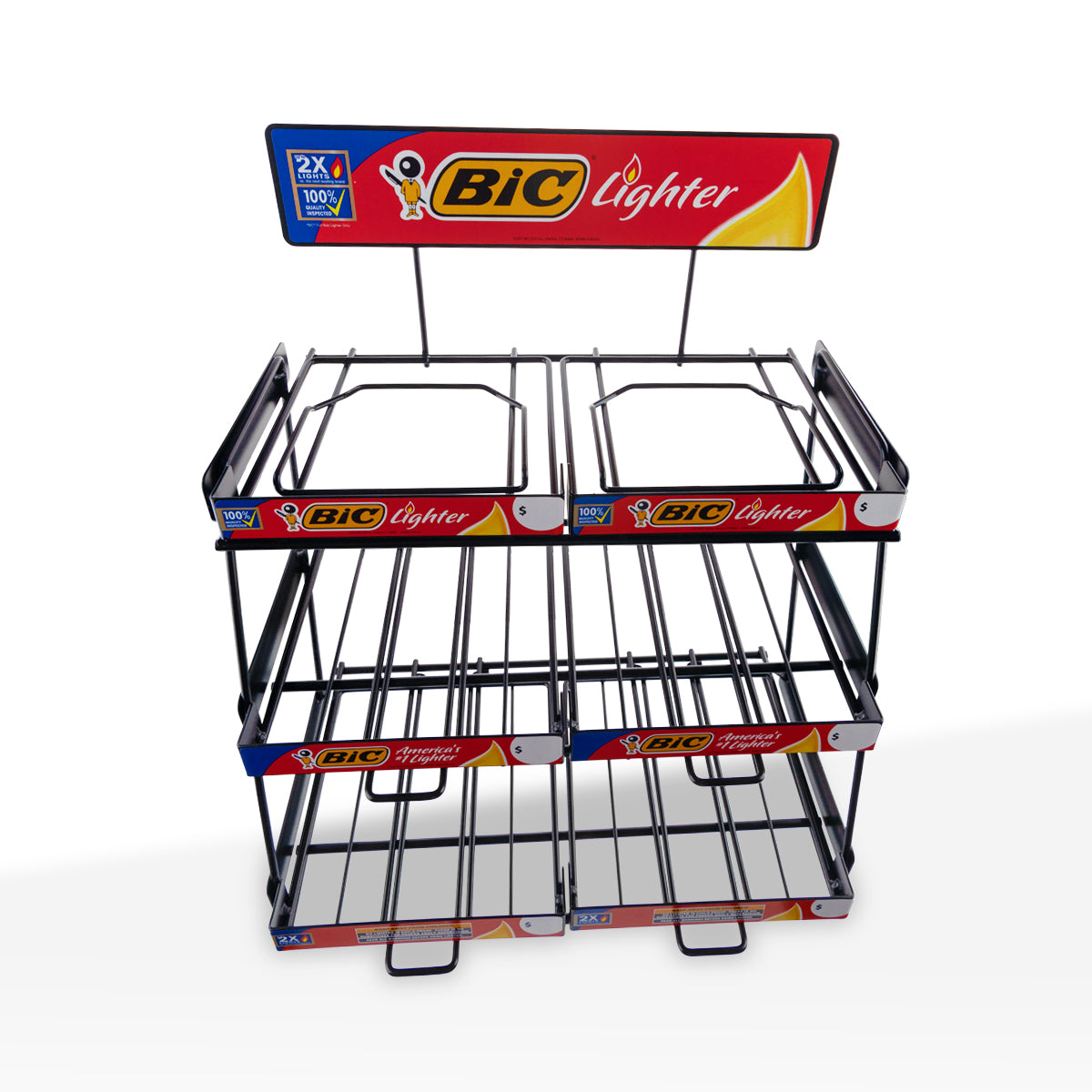 BIC® | 'Retail Display' 6 Tier Powerhouse Black Wire Display | 300 Count Lighter Display Kit BIC