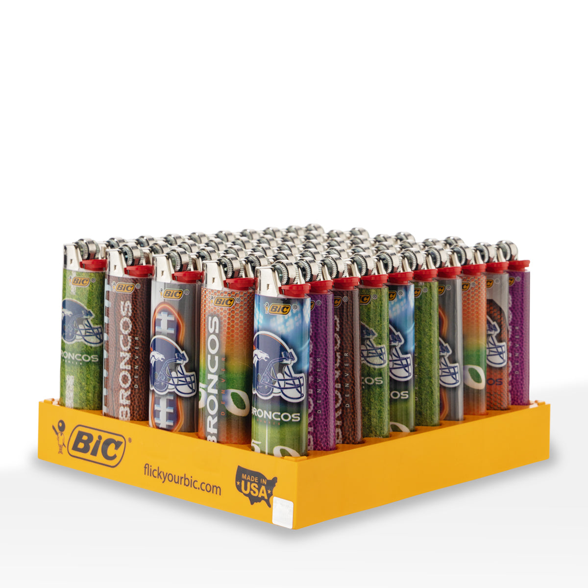 BIC® | 'Retail Disply' NFL Denver Broncos Special Edition Lighters | 50 Count Lighters BIC