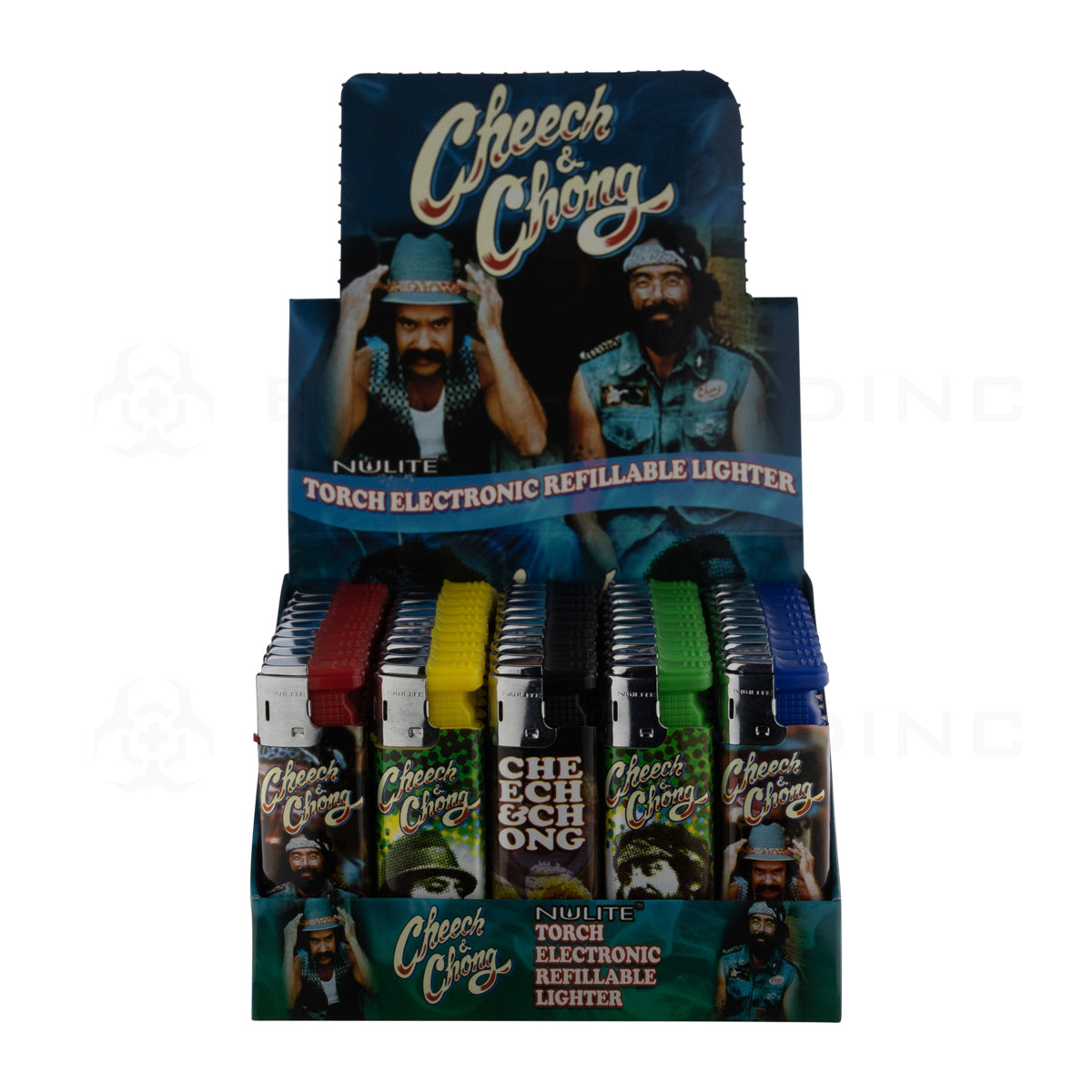 Cheech & Chong™ | Refillable Torch Lighter Retail Display | Series A Lighter Display Kit Biohazard Inc