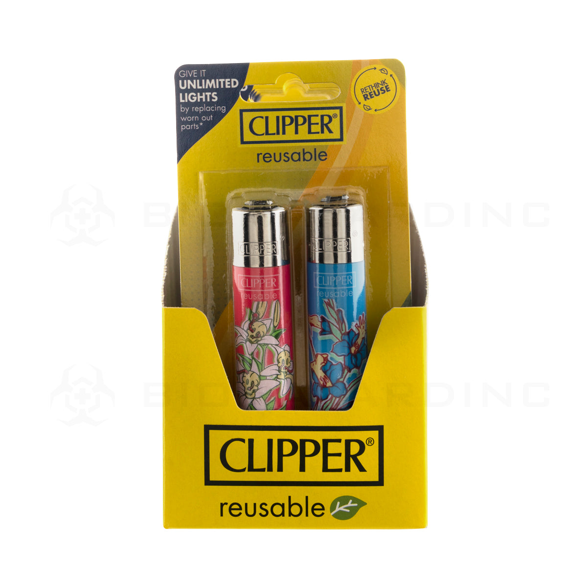 Clipper® | 'Retail Display' 2-Pack Lighters | 8 Count Lighters Clipper