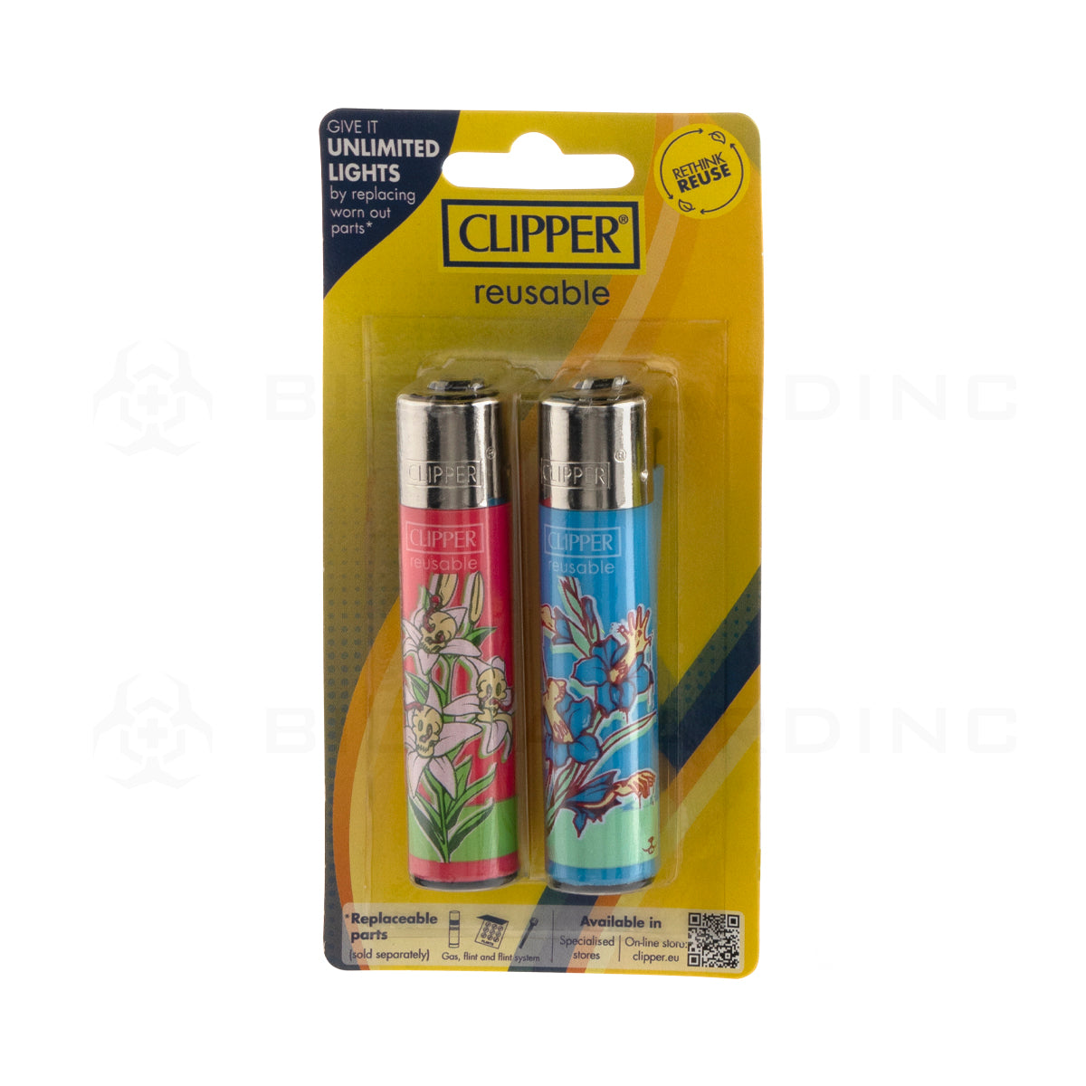 Clipper® | 'Retail Display' 2-Pack Lighters | 8 Count Lighters Clipper