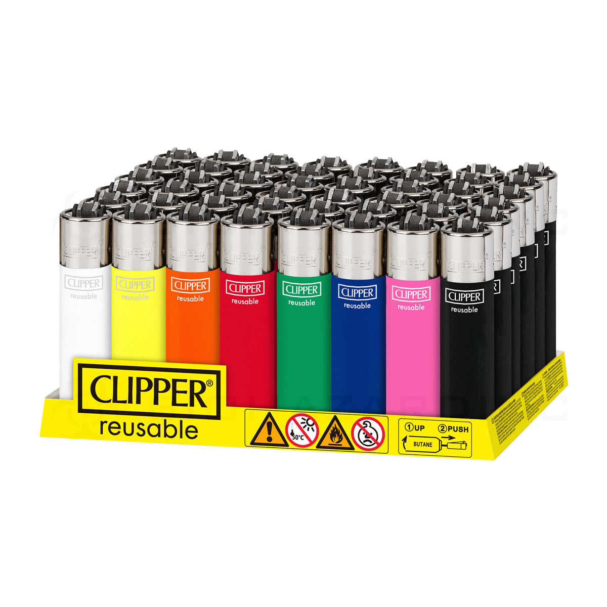 Clipper® | 'Retail Display' New Solid Lighters | 48 Count Lighters Clipper