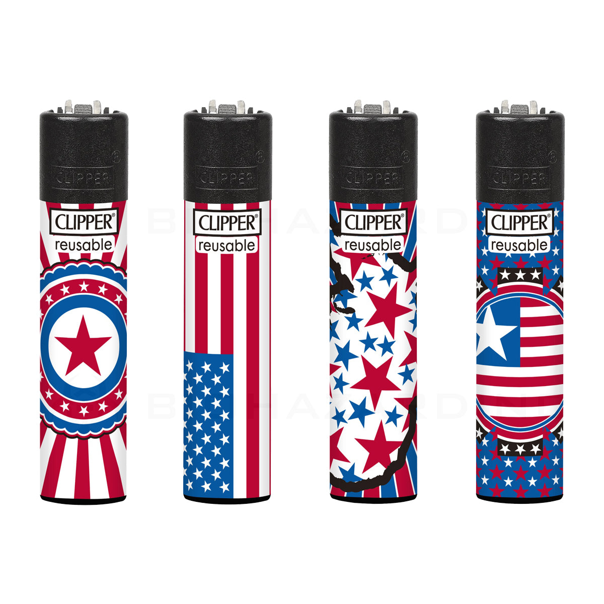 Clipper® | 'Retail Display' National Stars Lighters | 48 Count Lighters Clipper