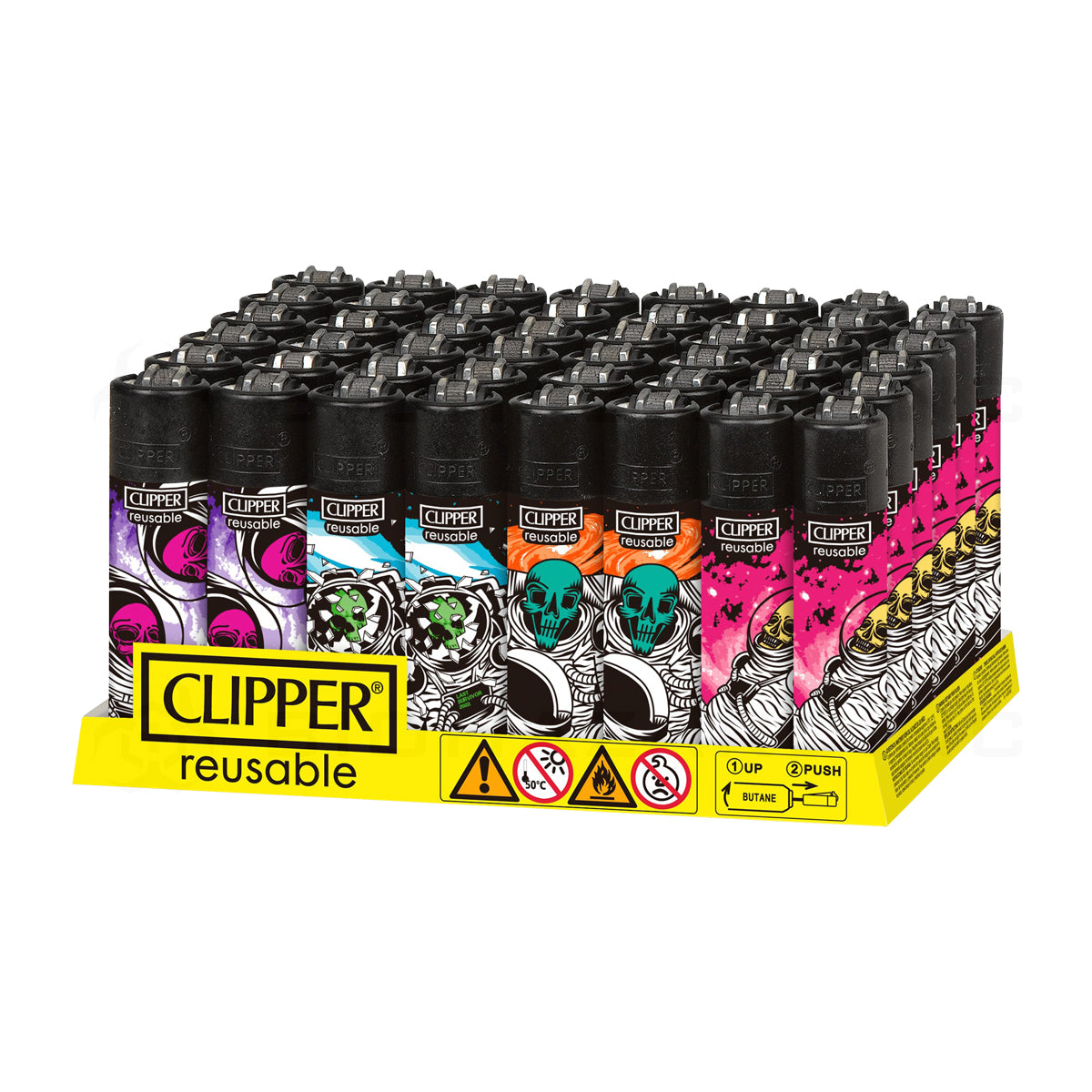 Clipper® | 'Retail Display' Space Trip Lighters | 48 Count Lighters Clipper