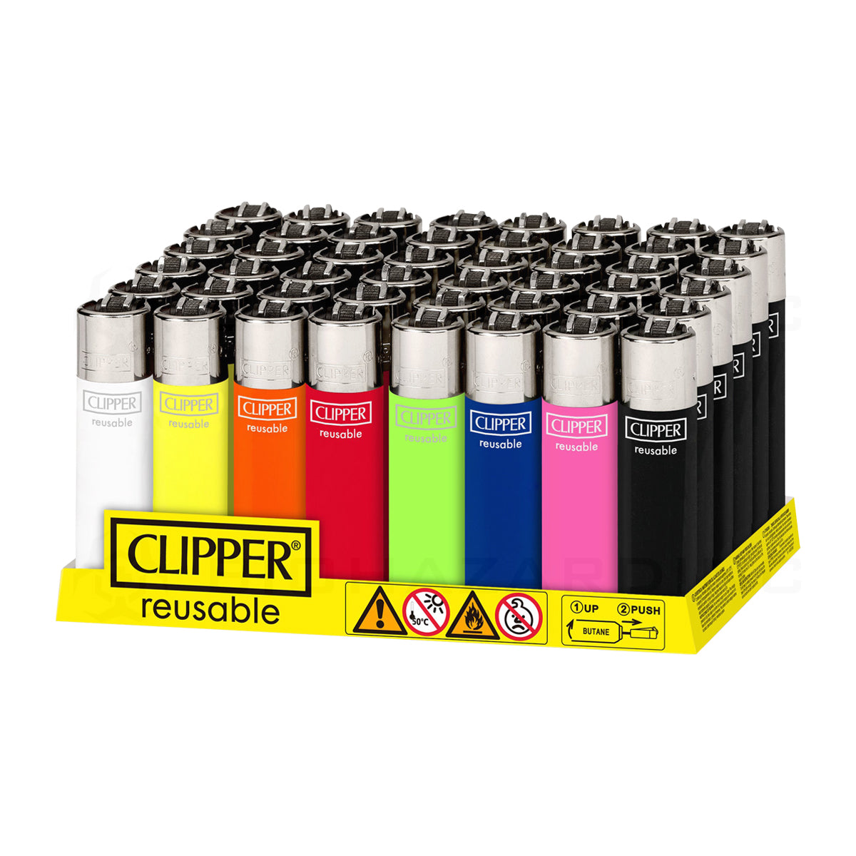 Clipper® | 'Retail Display' Mini Solid Lighters | 48 Count Lighters Clipper