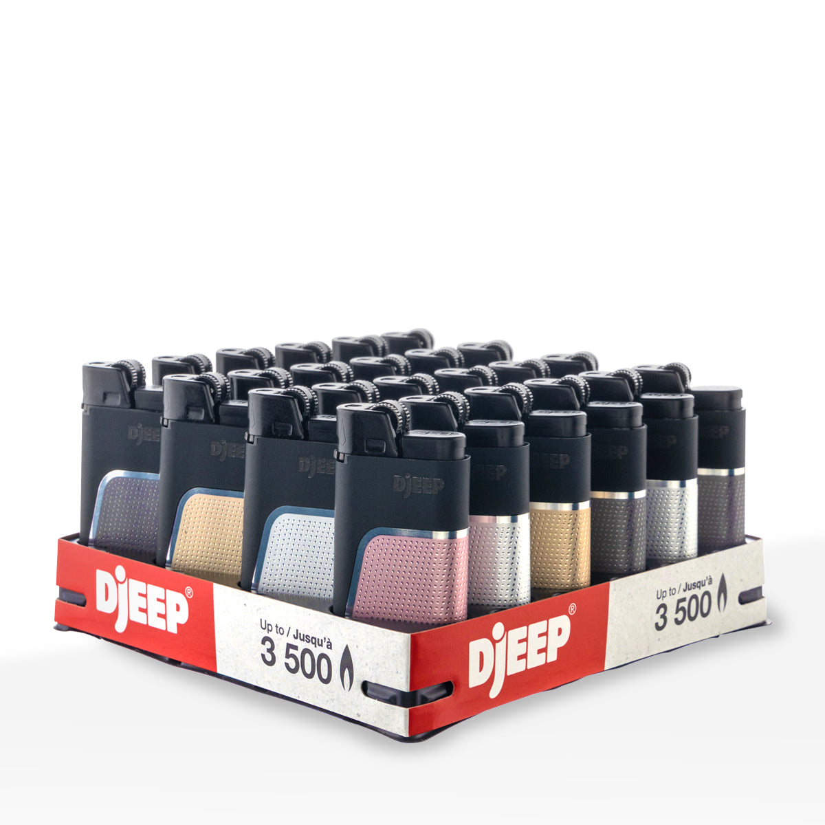 DJEEP Lighters | 'Retail Display' Bold | 24 Count Lighters DJEEP