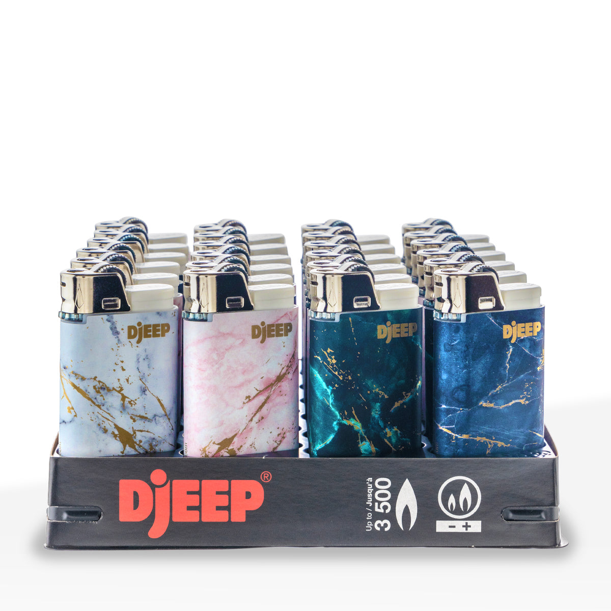 DJEEP Lighters | 'Retail Display' Elegant | 24 Count Lighters DJEEP