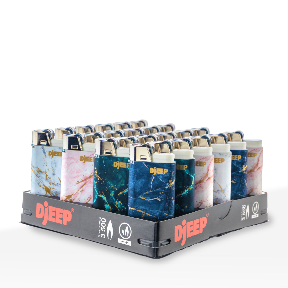 DJEEP Lighters | 'Retail Display' Elegant | 24 Count Lighters DJEEP
