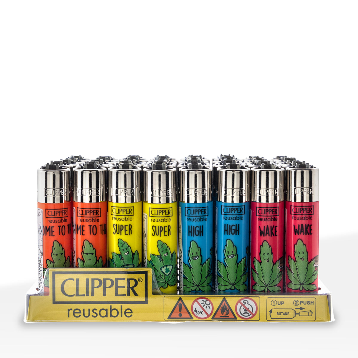 Clipper® | 'Retail Display' Rise Up Lighters | 48 Count Lighters Clipper