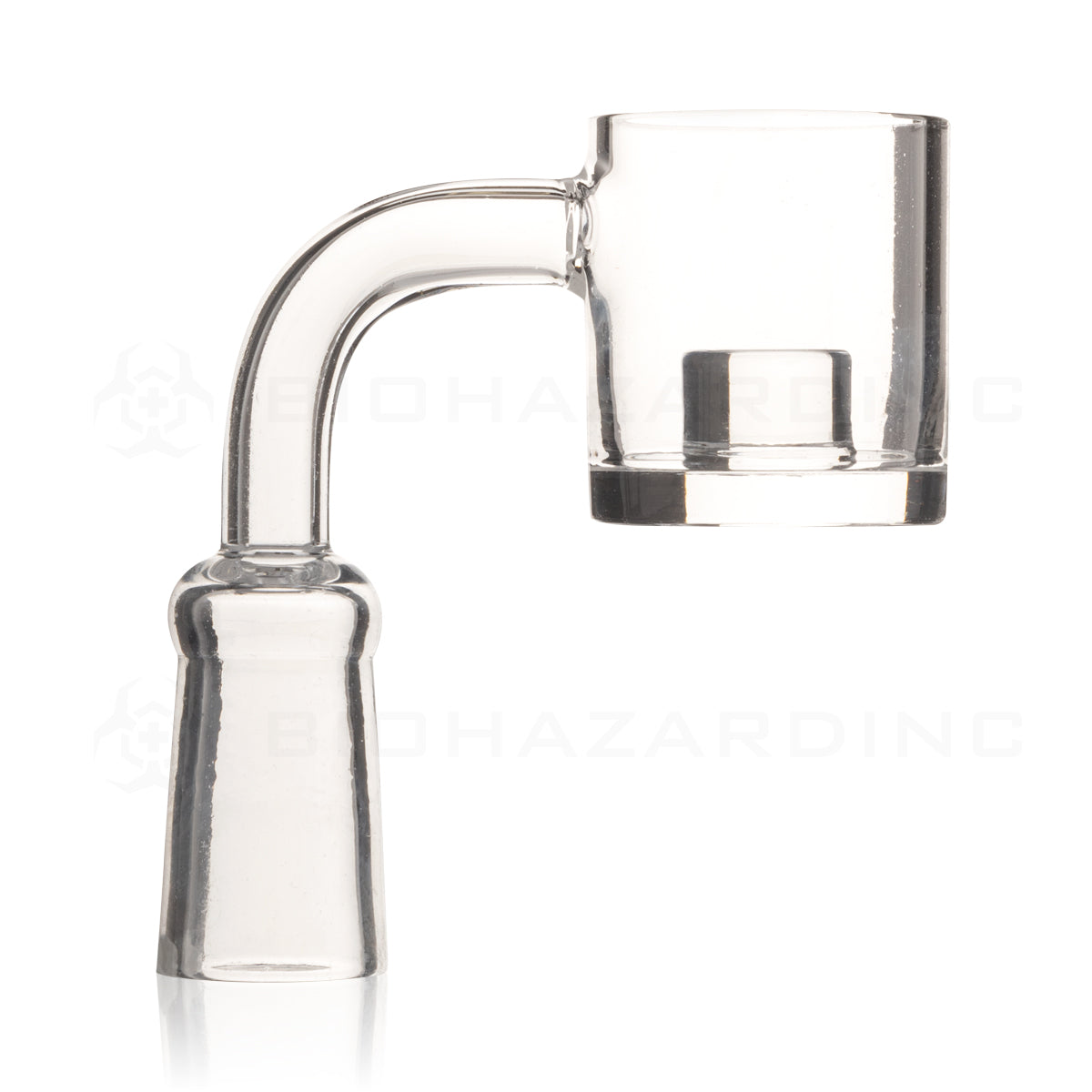 Banger | Quartz Flat Bucket w/ Core | 14mm - Female Quartz Banger Biohazard Inc