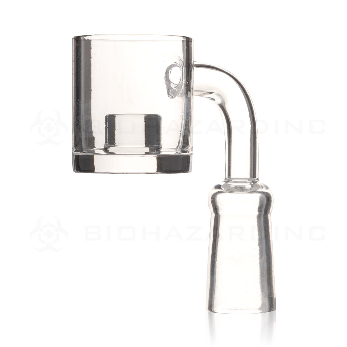Banger | Quartz Flat Bucket w/ Core | 14mm - Female Quartz Banger Biohazard Inc