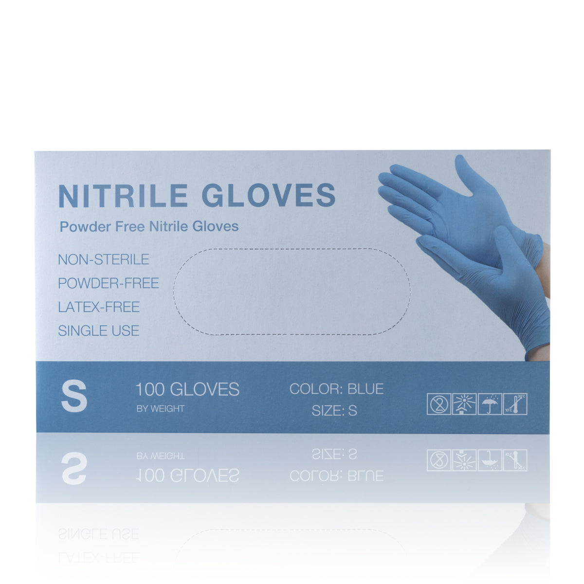 Gloves | Nitrile Disposable Gloves | Various Sizes - Various Colors - Blue - Biohazard Inc - Small
