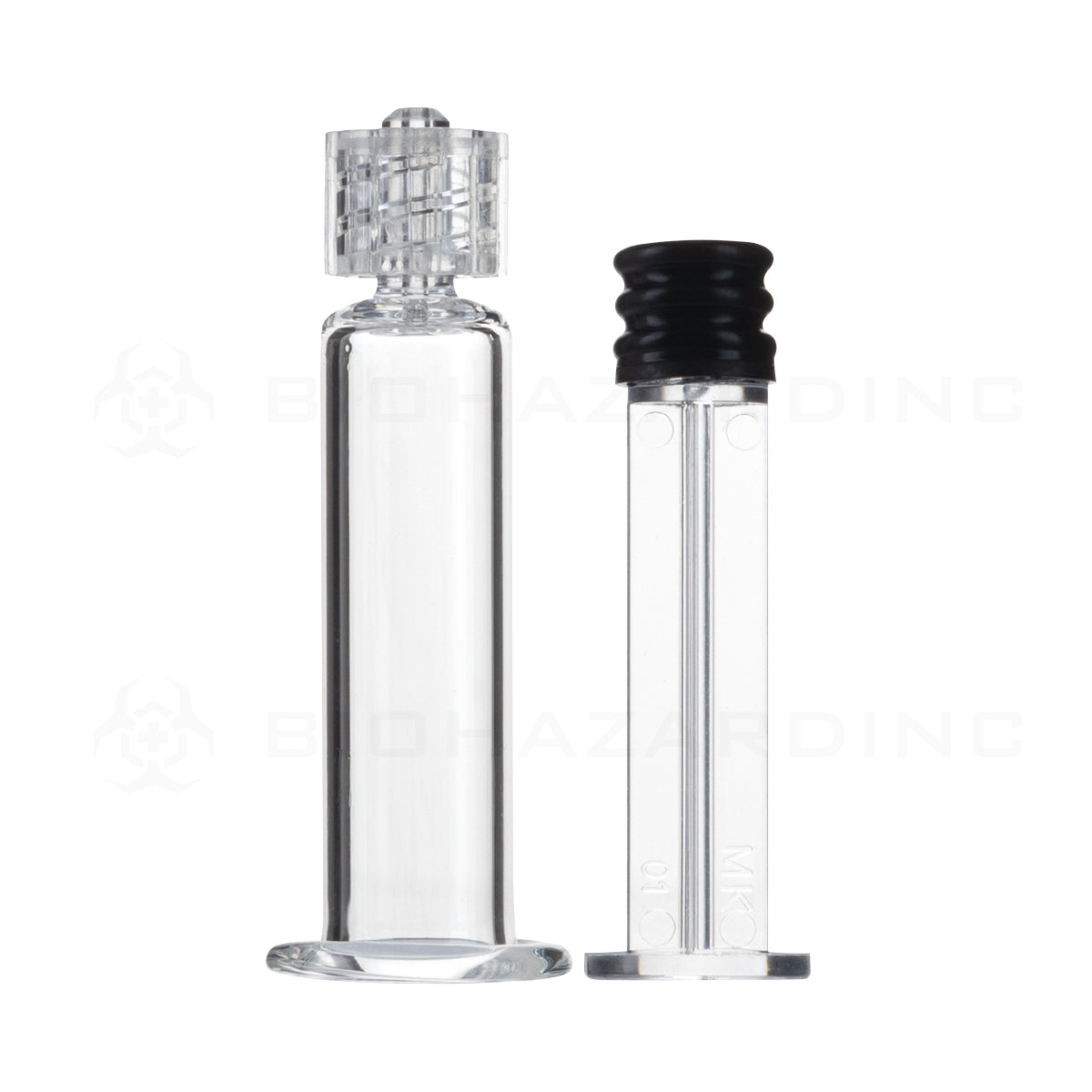 Luer Lock | Concentrate Glass Syringe | 1ml - No Measurement - 100 Count Syringe Biohazard Inc
