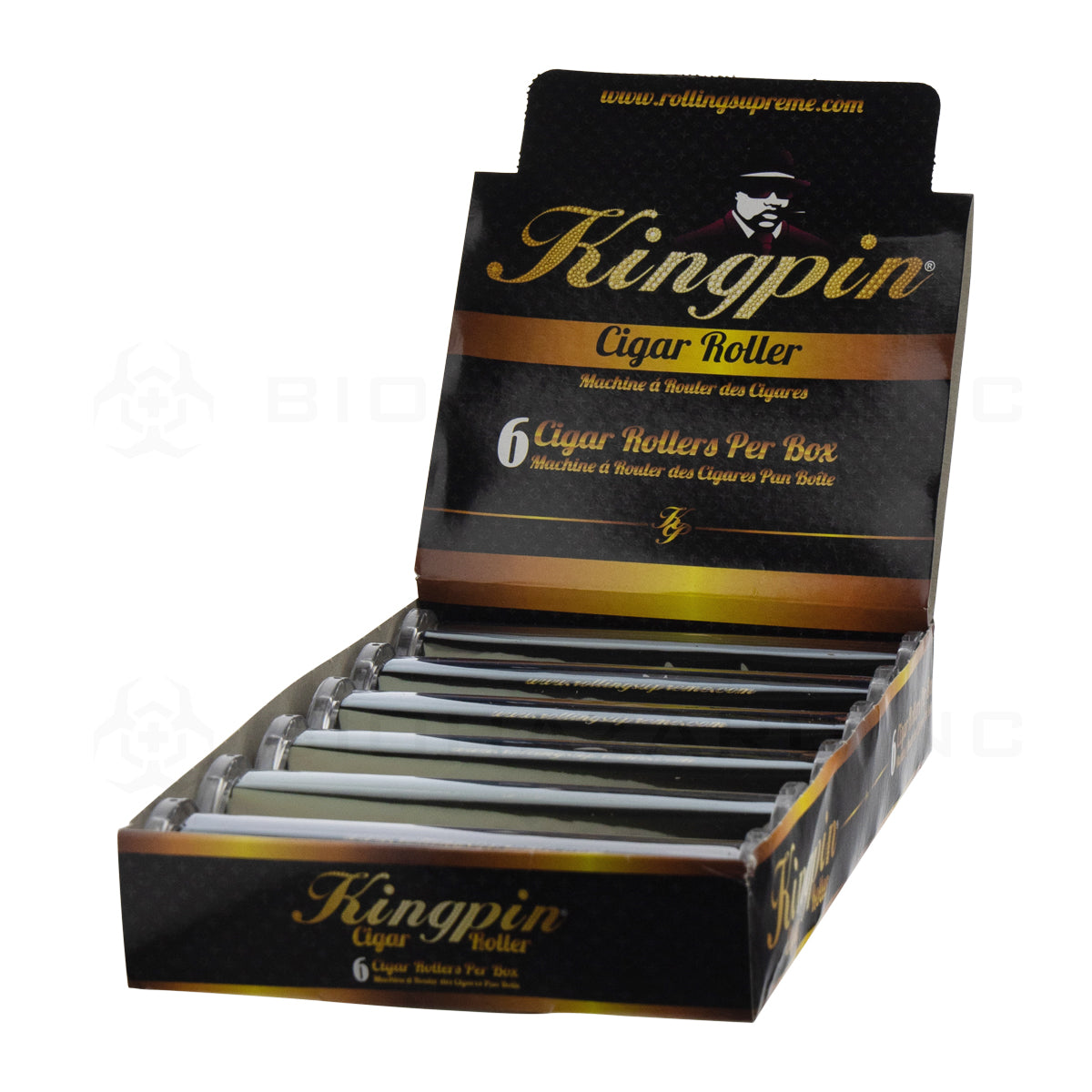 Kingpin | 'Retail Display' Blunt Cigar Rolling Machine | 125mm - 6 Count Rolling Machine Biohazard Inc