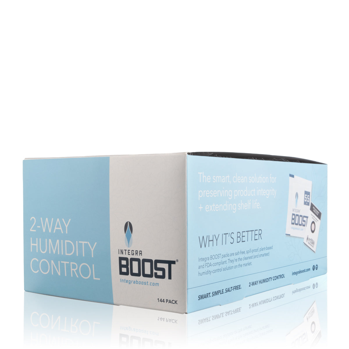INTEGRA™ | BOOST 'Retail Display' Humidity Packs | 8 Grams - 55% Humidity - 144 Count Humidity Pack Integra