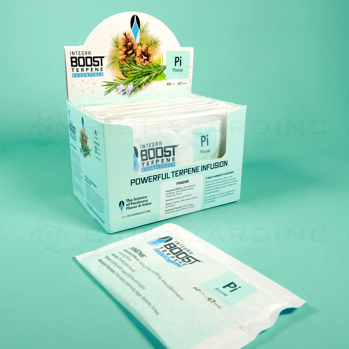 Integra™ | Boost Wholesale Large Terpene Humidity Packs | 67 Grams - 62% - 12 Count - Various Terpenes Humidity Pack Integra Pinene