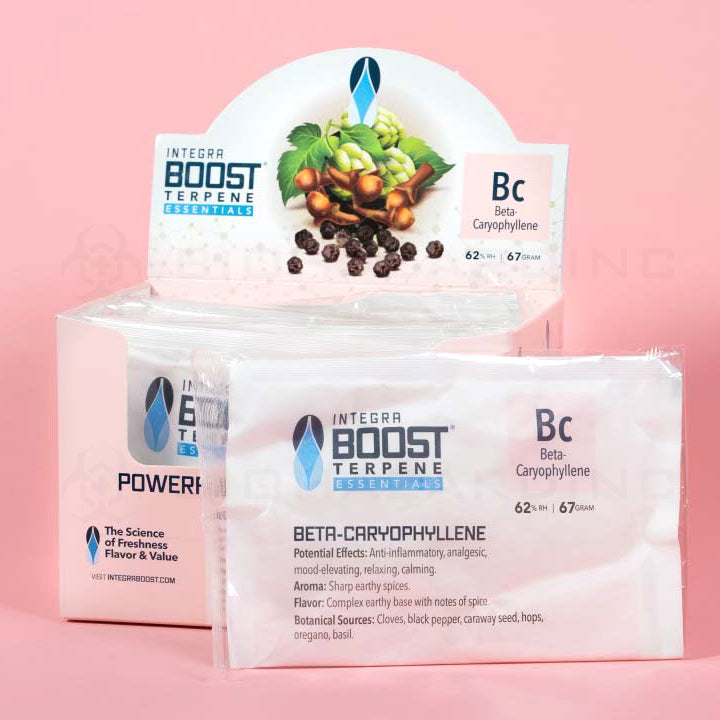 Integra™ | Boost Wholesale Large Terpene Humidity Packs | 67 Grams - 62% - 12 Count - Various Terpenes Humidity Pack Integra Beta-Caryophyllene