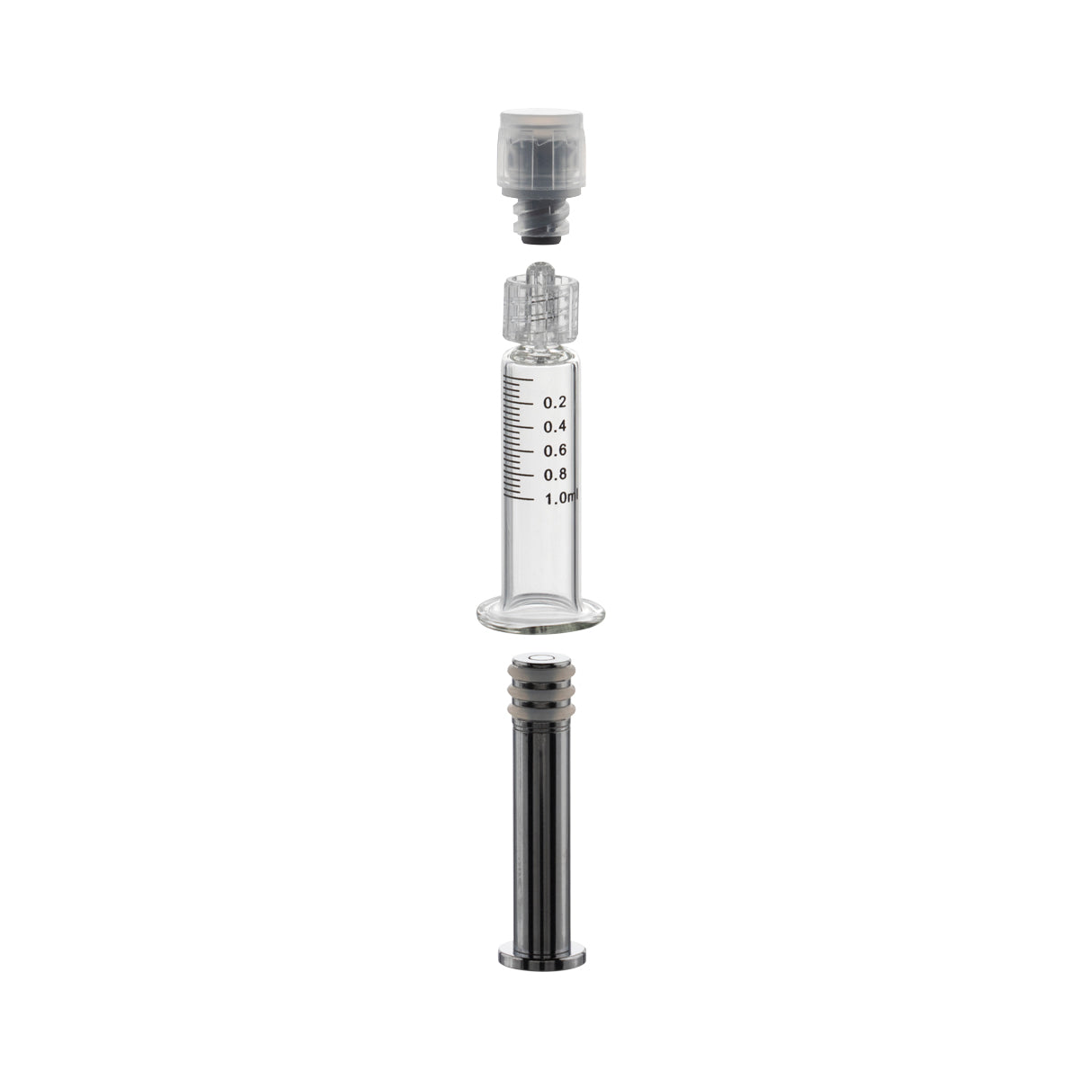 Luer Lock | Concentrate Glass Syringe w/ Metal Plunger | 1mL - 100 Count Biohazard Inc