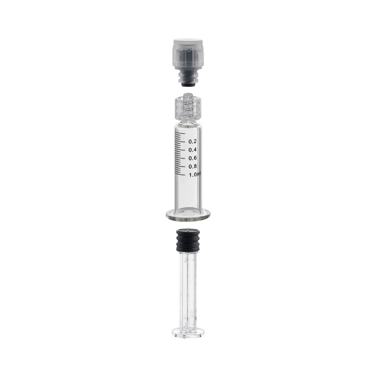 Luer Lock | Concentrate Glass Syringe w/ Plastic Plunger | 1mL - 100 Count Biohazard Inc