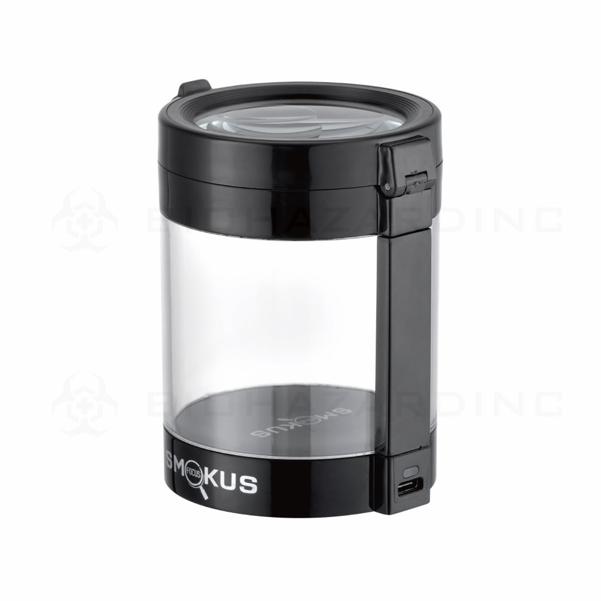Smokus Focus | The Eclipse | Various Colors Plastic Jar Biohazard Inc Black