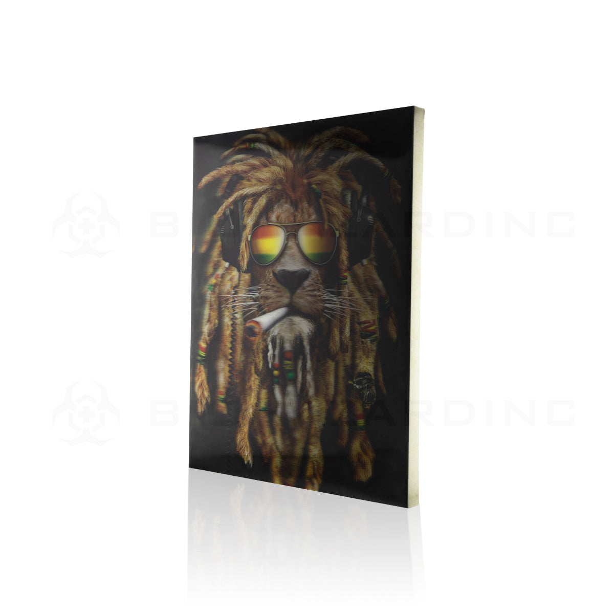Wall Art | lenticular 3D - Rasta Lion | 16" x 16" Wall Art Biohazard Inc