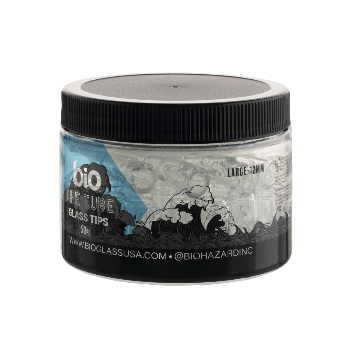 BIO Glass | 'Retail Display' 2 Pokes Glass Tips | Various Sizes Glass Tips Bio Glass King - 12mm - 50 Count