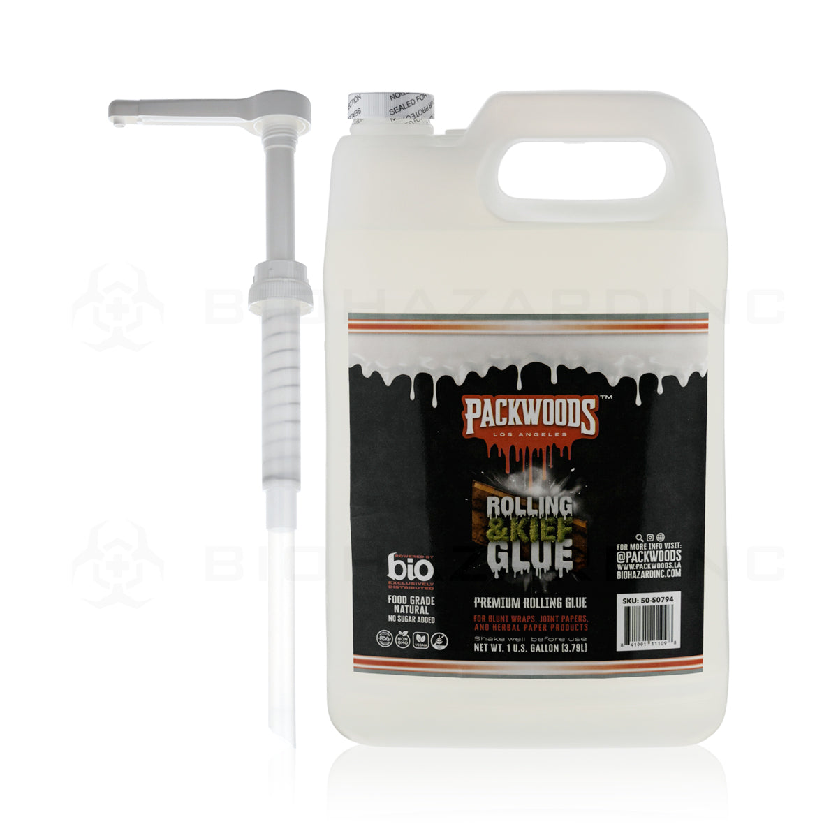Packwoods™ x BIO™ | Blunt Rolling & Kief Glue | 1 Gallon Rolling Glue Biohazard Inc