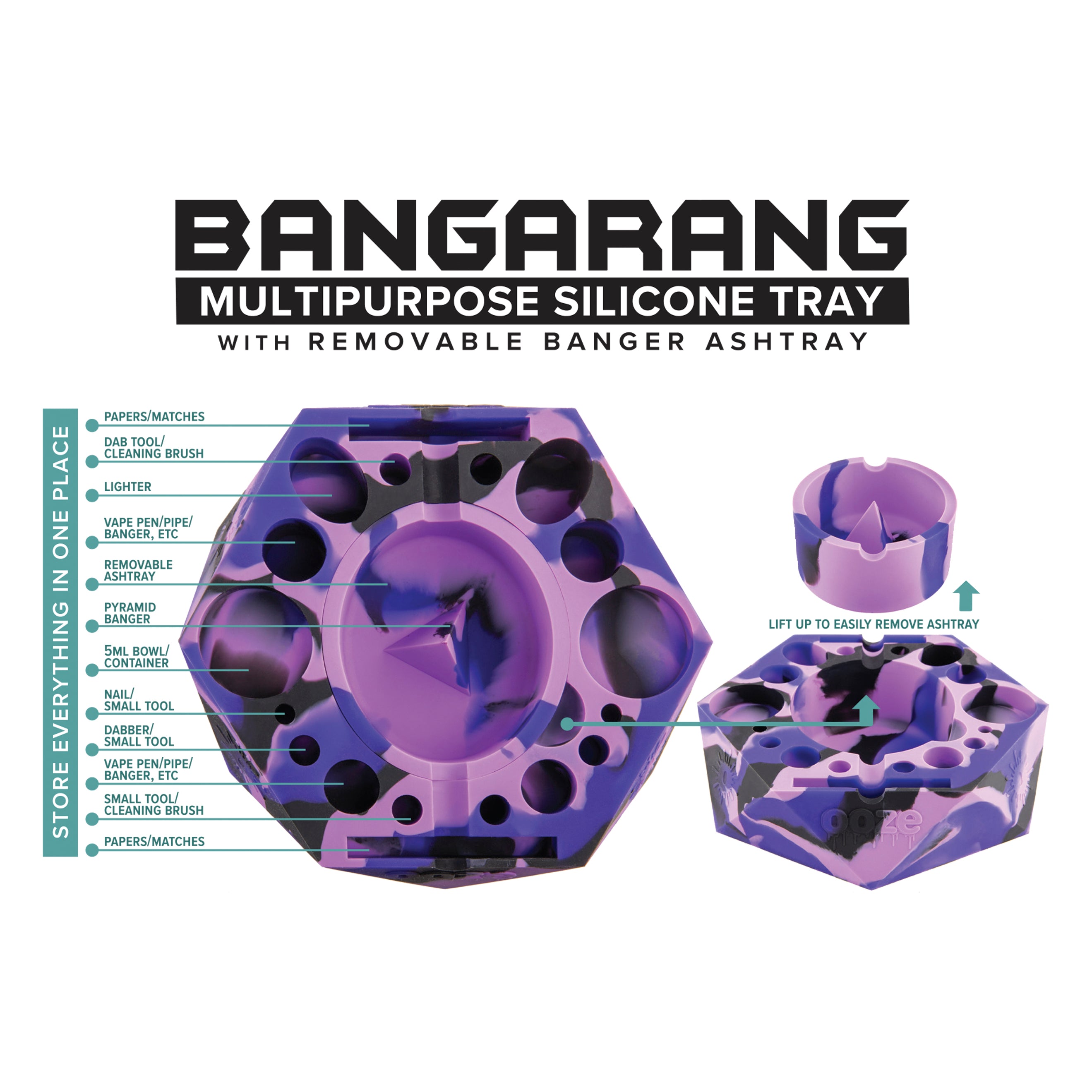 OOZE® | Bangarang Silicone Ashtray | Various Colors Ashtray Biohazard Inc
