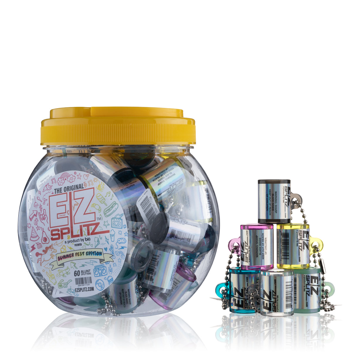 EZ Splitz | 'Retail Display' Cigarillo Blunt Splitter - Summer Fest Edition | Small - 60 Count Blunt Splitter EZ Splitz