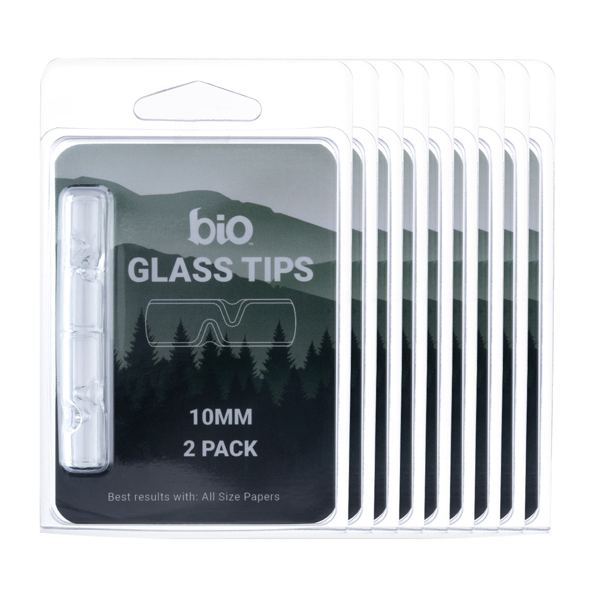 BIO Glass | 2 Poke Glass Tips 2-Pack | 10 Count - Various Sizes Glass Tips Bio Glass 10mm