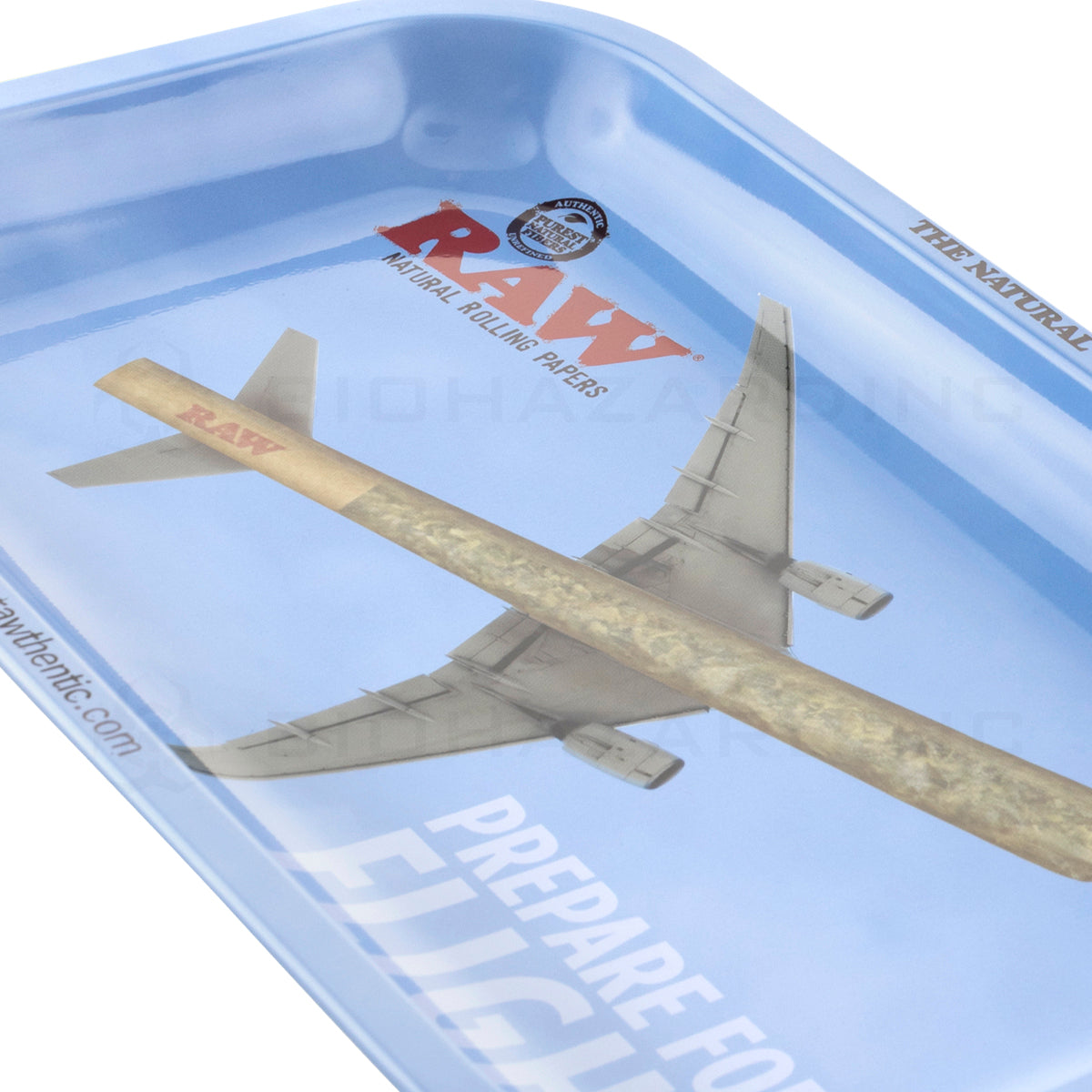 Raw® | Rolling Tray - Prepare for Flight | 11in x 7in - Small - Metal Rolling Tray Raw   