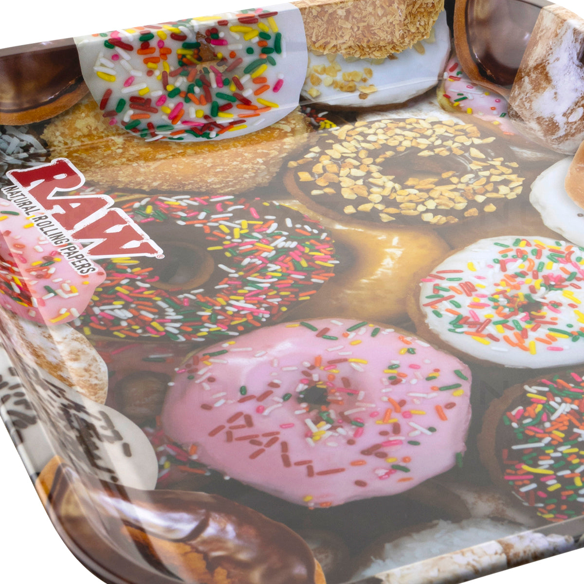 Raw® | Rolling Tray - Donuts | 13in x 11in - Large - Metal Rolling Tray Raw