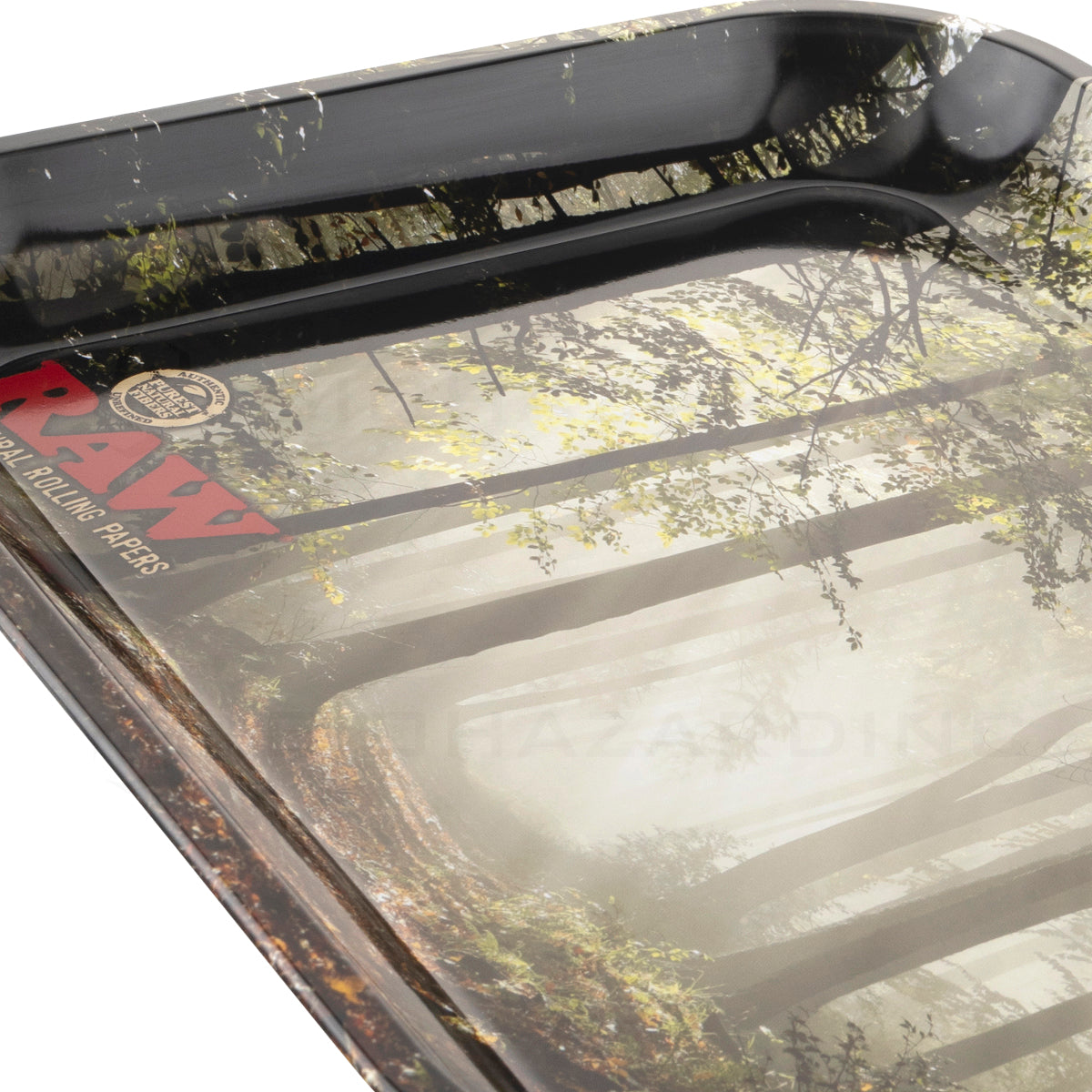 Raw® | Rolling Tray - Smokey Forest | Metal - Various Sizes Rolling Tray Biohazard Inc   