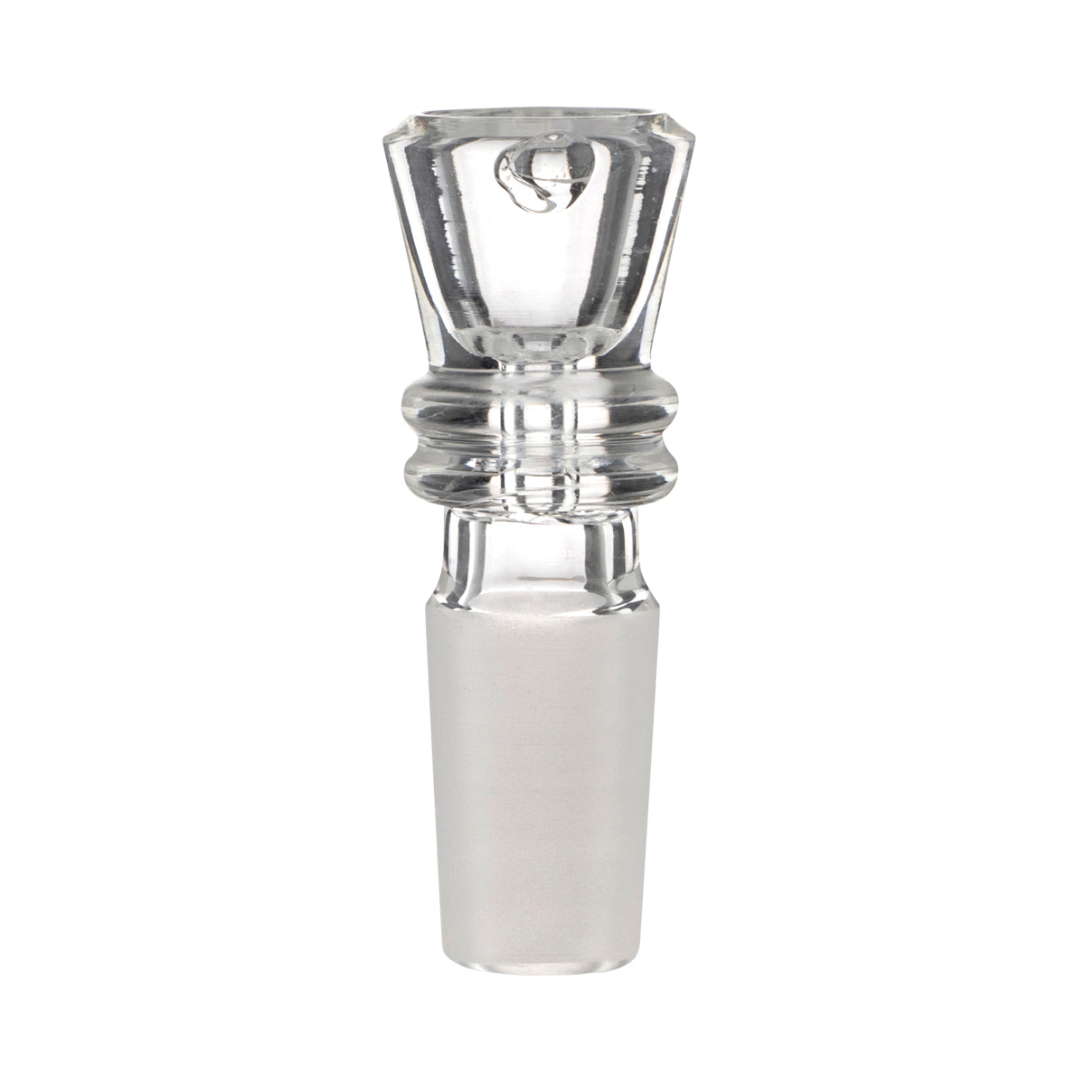 Bowl | Funnel Bowl w/ Rings | 14mm - Clear Glass Bowl Biohazard Inc