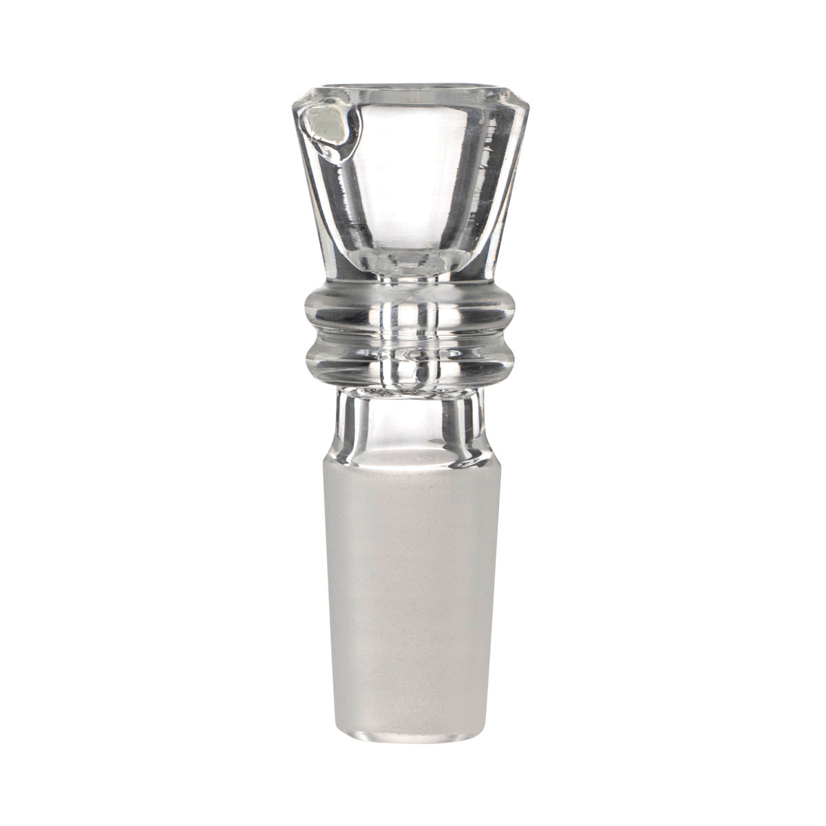 Bowl | Funnel Bowl w/ Rings | 14mm - Clear Glass Bowl Biohazard Inc