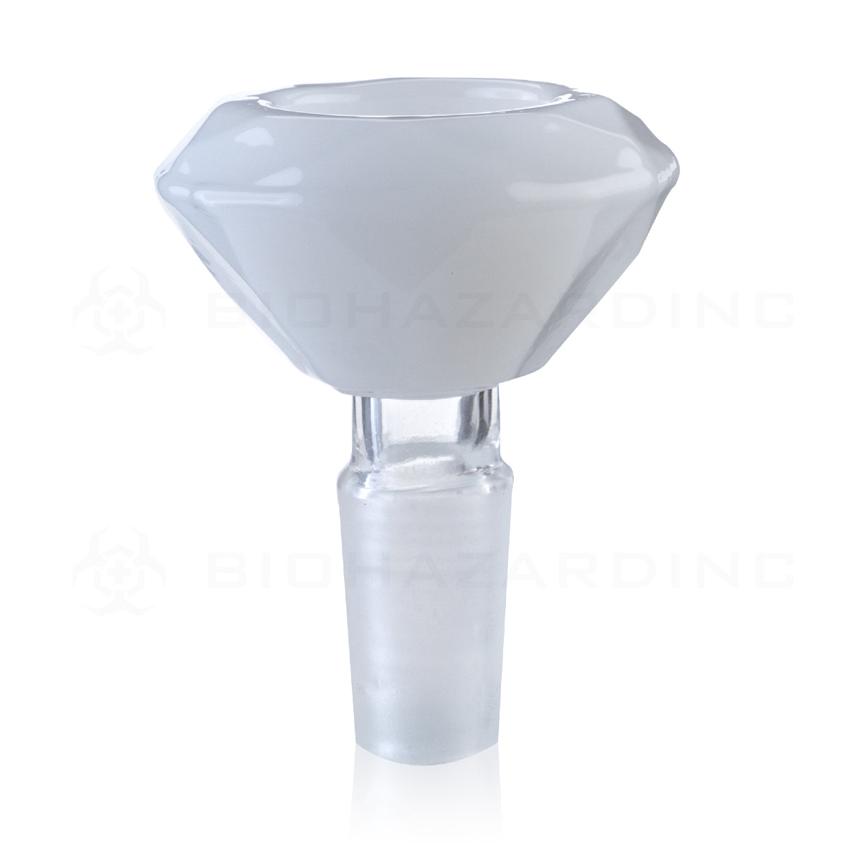 Bowl | Diamond Bowl | 14mm - White Glass Bowl Biohazard Inc   