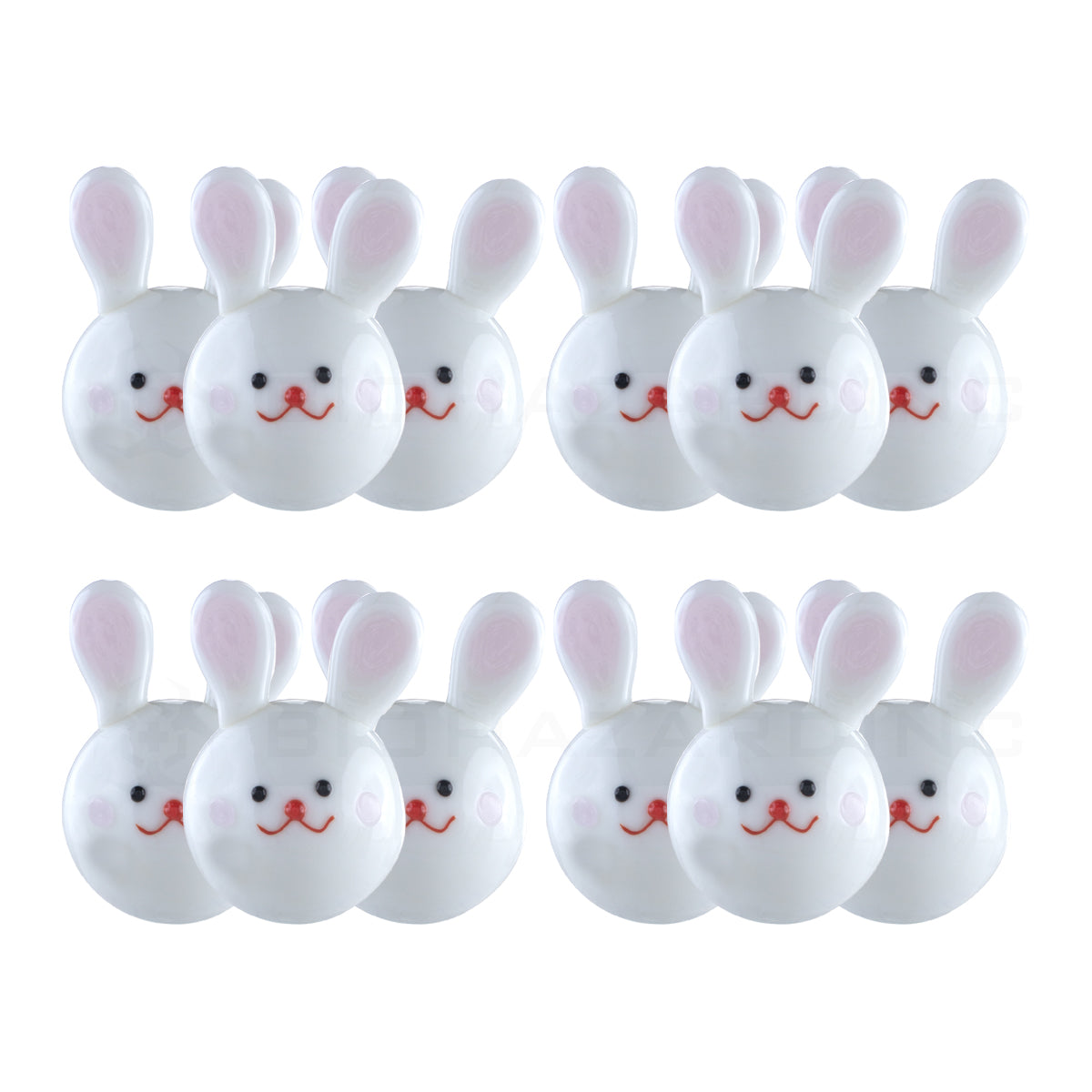 Novelty | Rabbit Carb Caps | White & Pink - 12 Count  Biohazard Inc   